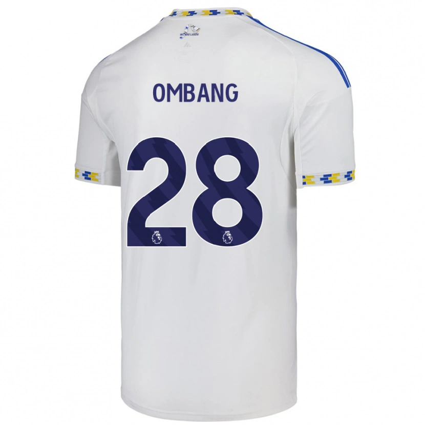 Danxen Homme Maillot Darryl Ombang #28 Blanc Bleu Tenues Domicile 2025/26 T-Shirt