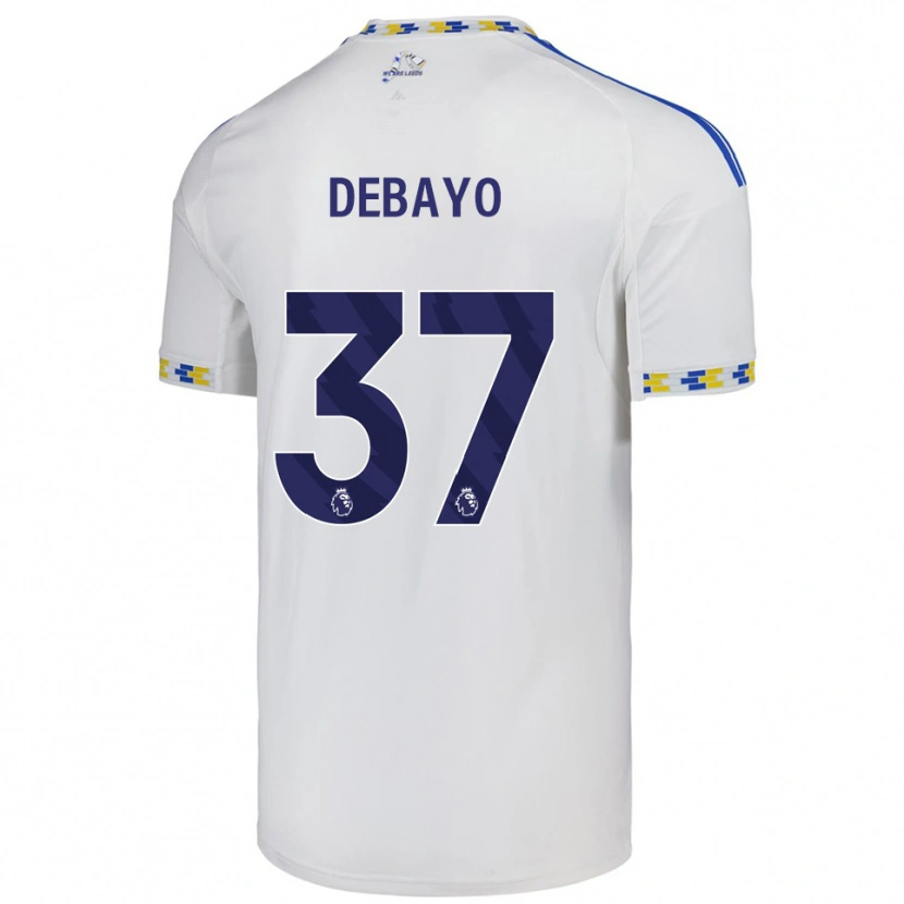 Danxen Homme Maillot James Debayo #37 Blanc Bleu Tenues Domicile 2025/26 T-Shirt