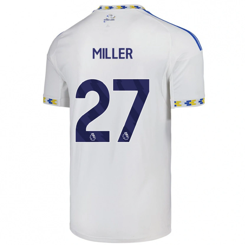 Danxen Homme Maillot Amari Miller #27 Blanc Bleu Tenues Domicile 2025/26 T-Shirt