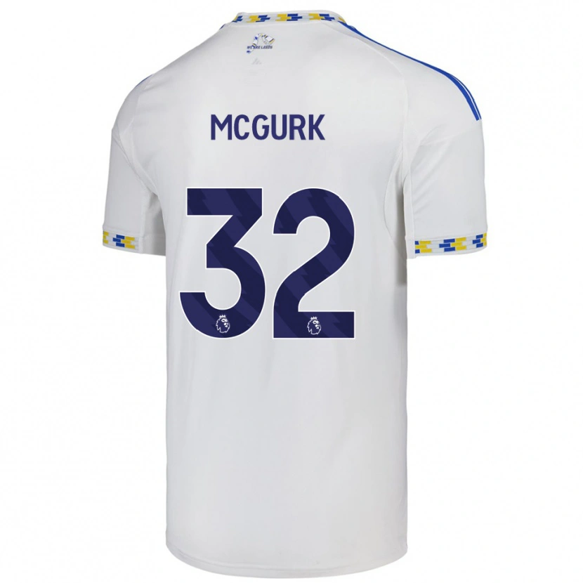 Danxen Homme Maillot Sean Mcgurk #32 Blanc Bleu Tenues Domicile 2025/26 T-Shirt