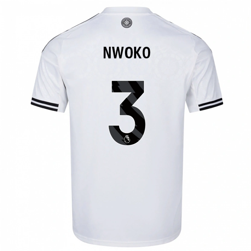 Danxen Homme Maillot Chibuzo Nwoko #3 Blanc Noir Tenues Domicile 2025/26 T-Shirt