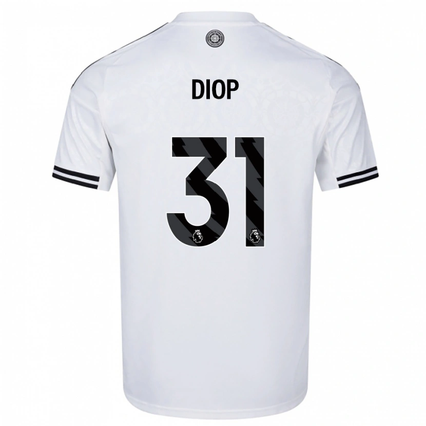 Danxen Homme Maillot Issa Diop #31 Blanc Noir Tenues Domicile 2025/26 T-Shirt