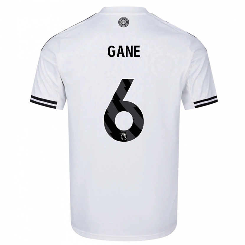 Danxen Homme Maillot Evie Gane #6 Blanc Noir Tenues Domicile 2025/26 T-Shirt