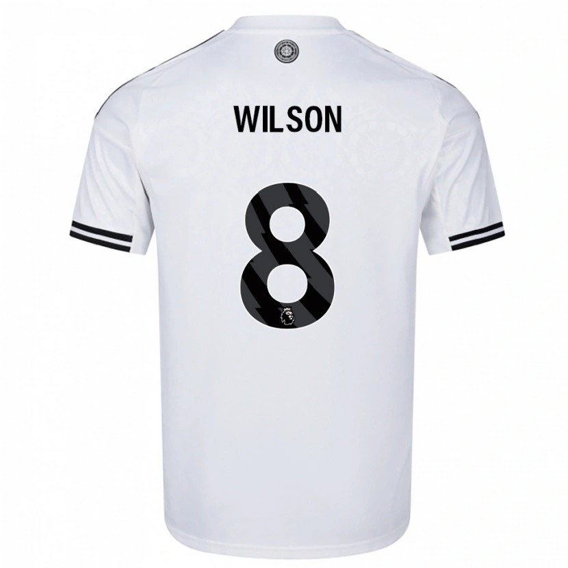 Danxen Homme Maillot Harry Wilson #8 Blanc Noir Tenues Domicile 2025/26 T-Shirt