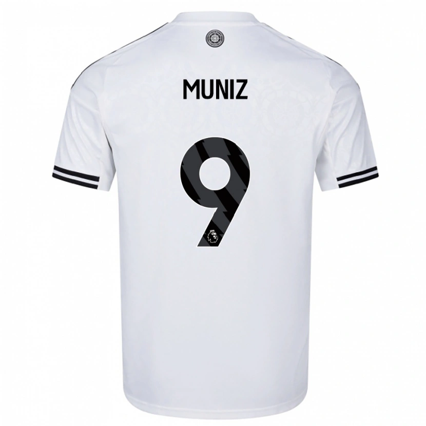 Danxen Homme Maillot Rodrigo Muniz #9 Blanc Noir Tenues Domicile 2025/26 T-Shirt