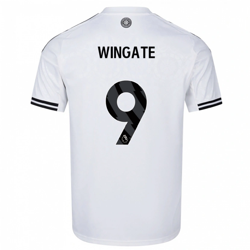 Danxen Homme Maillot Tom Wingate #9 Blanc Noir Tenues Domicile 2025/26 T-Shirt