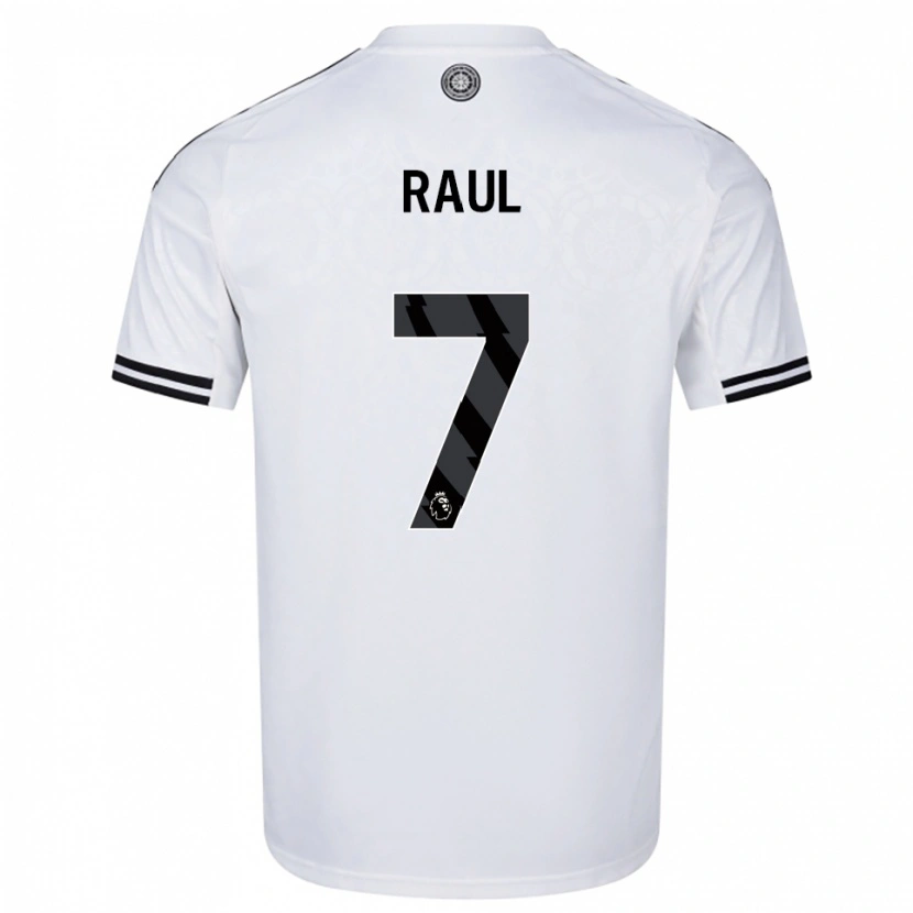 Danxen Homme Maillot Raúl Jiménez #7 Blanc Noir Tenues Domicile 2025/26 T-Shirt