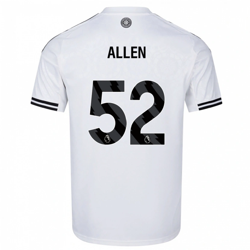 Danxen Homme Maillot Michael Allen #52 Blanc Noir Tenues Domicile 2025/26 T-Shirt