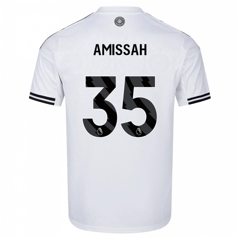 Danxen Homme Maillot Sam Amissah #35 Blanc Noir Tenues Domicile 2025/26 T-Shirt