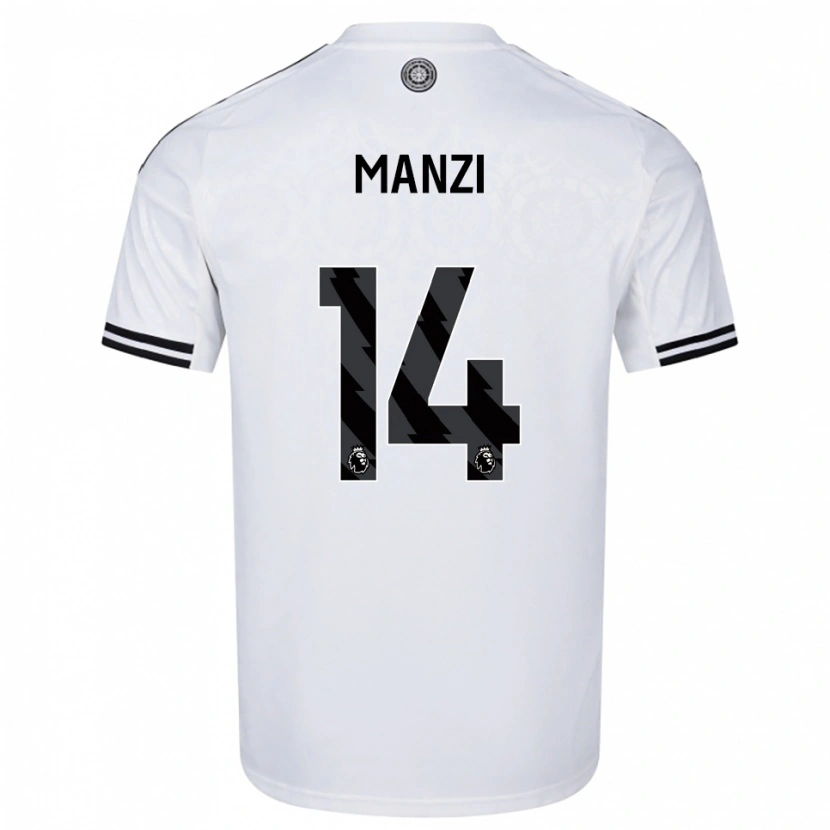 Danxen Homme Maillot Sophie Manzi #14 Blanc Noir Tenues Domicile 2025/26 T-Shirt