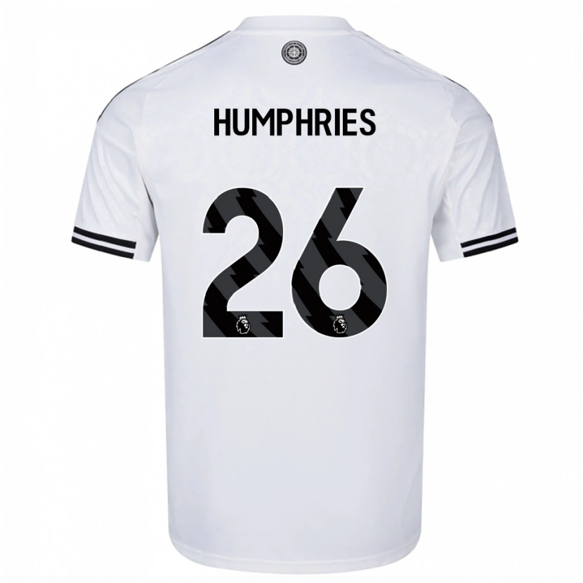 Danxen Homme Maillot Marni Humphries #26 Blanc Noir Tenues Domicile 2025/26 T-Shirt