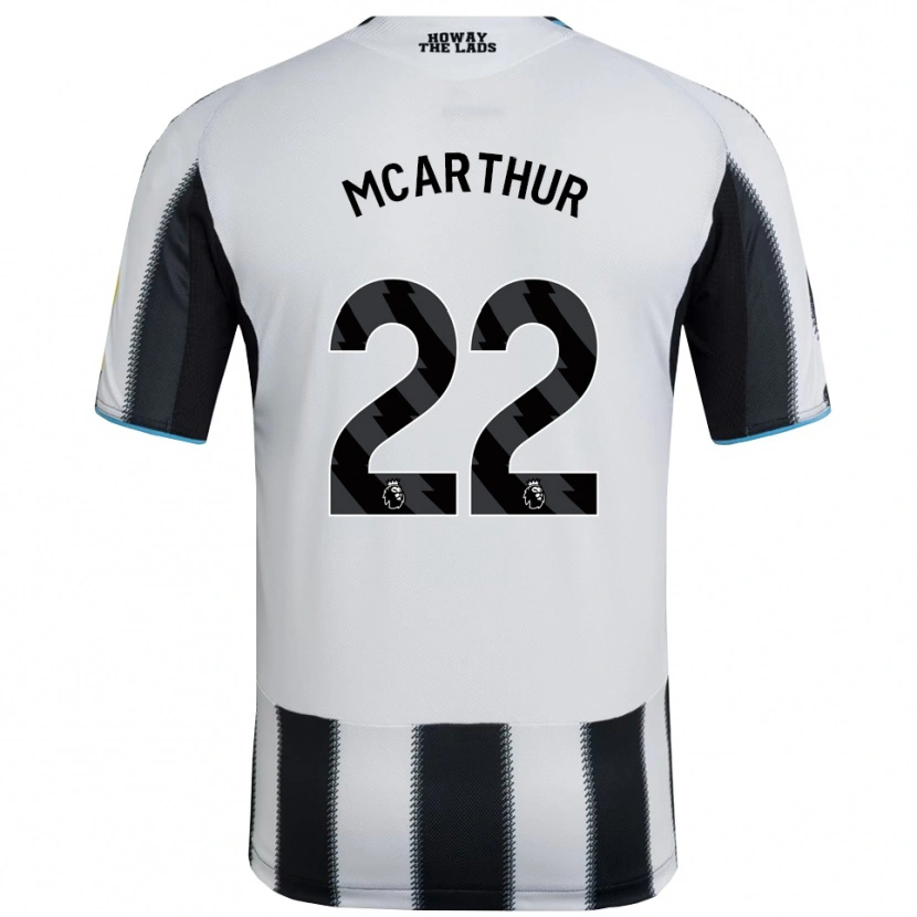 Danxen Homme Maillot Charlie Mcarthur #22 Noir Blanc Tenues Domicile 2025/26 T-Shirt