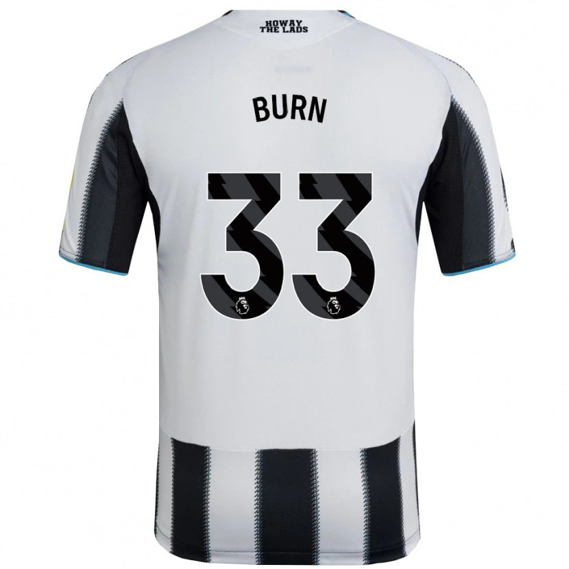 Danxen Homme Maillot Dan Burn #33 Noir Blanc Tenues Domicile 2025/26 T-Shirt