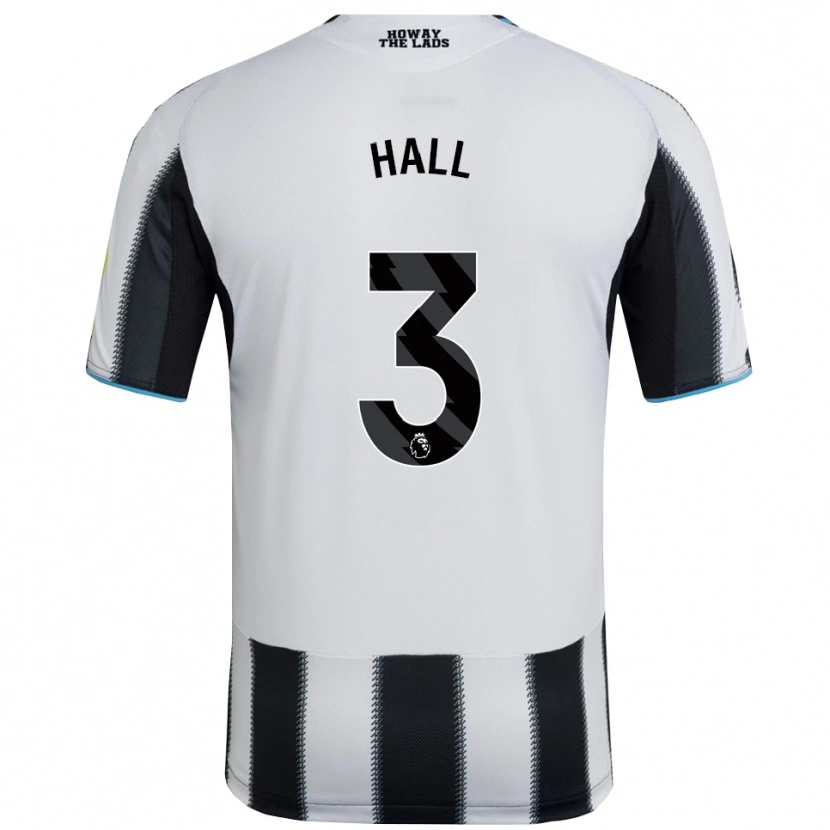 Danxen Homme Maillot Lewis Hall #3 Noir Blanc Tenues Domicile 2025/26 T-Shirt