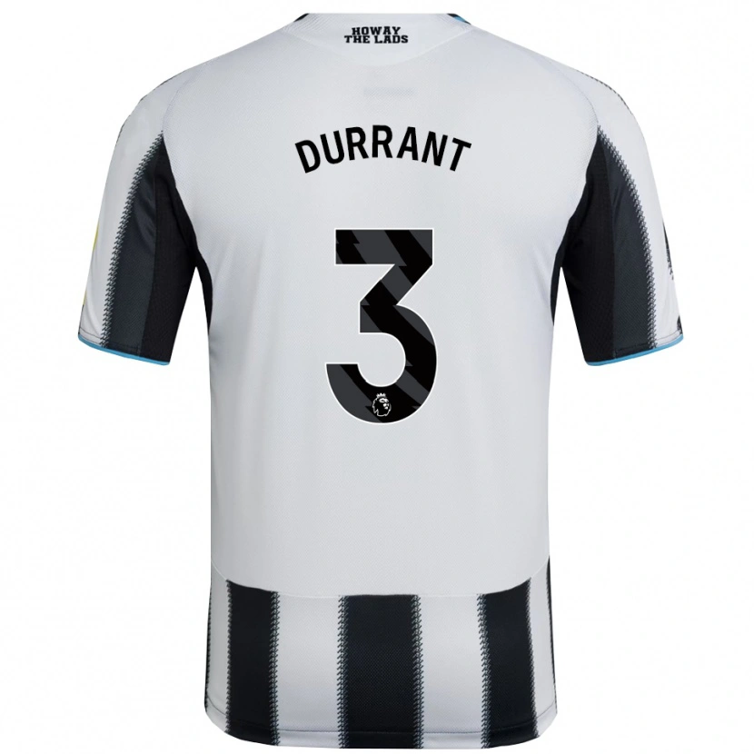 Danxen Homme Maillot Jake Durrant #3 Noir Blanc Tenues Domicile 2025/26 T-Shirt