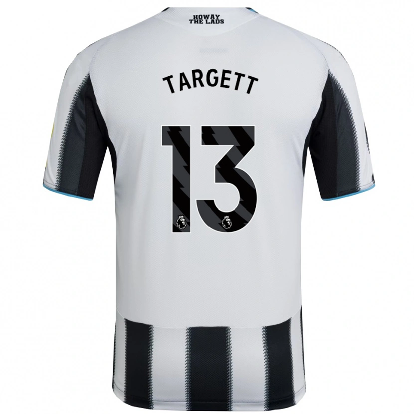 Danxen Homme Maillot Matt Targett #13 Noir Blanc Tenues Domicile 2025/26 T-Shirt