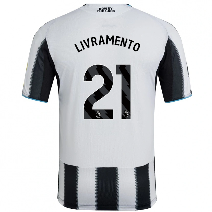 Danxen Homme Maillot Tino Livramento #21 Noir Blanc Tenues Domicile 2025/26 T-Shirt
