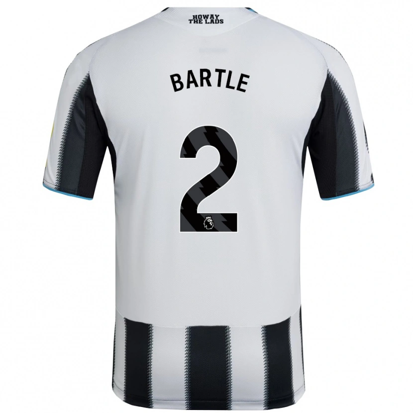 Danxen Homme Maillot Jodie Bartle #2 Noir Blanc Tenues Domicile 2025/26 T-Shirt