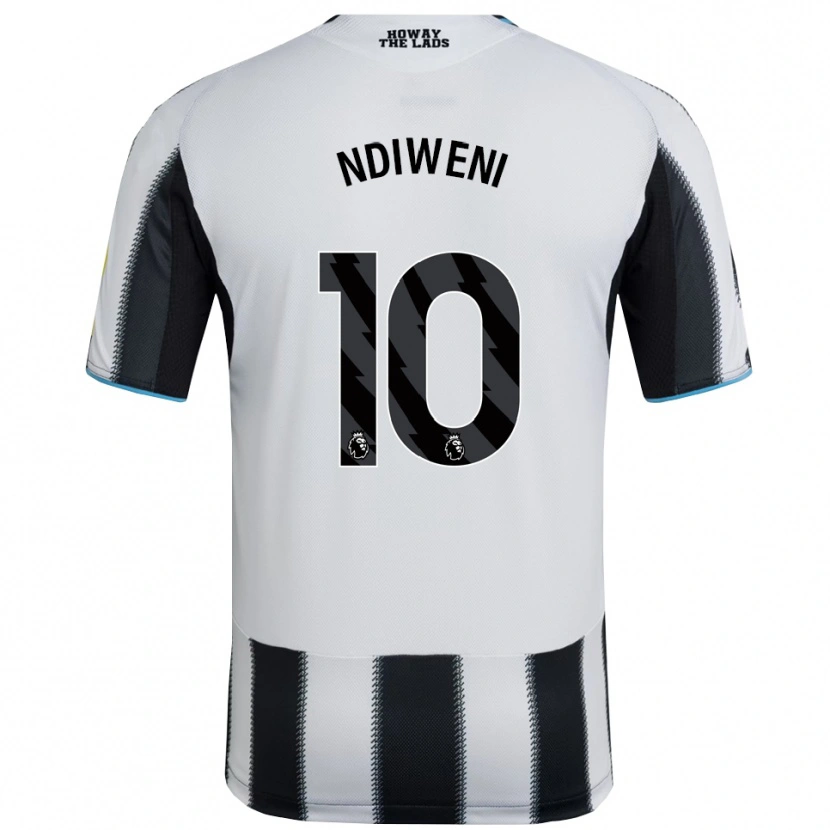 Danxen Homme Maillot Ethan Ndiweni #10 Noir Blanc Tenues Domicile 2025/26 T-Shirt