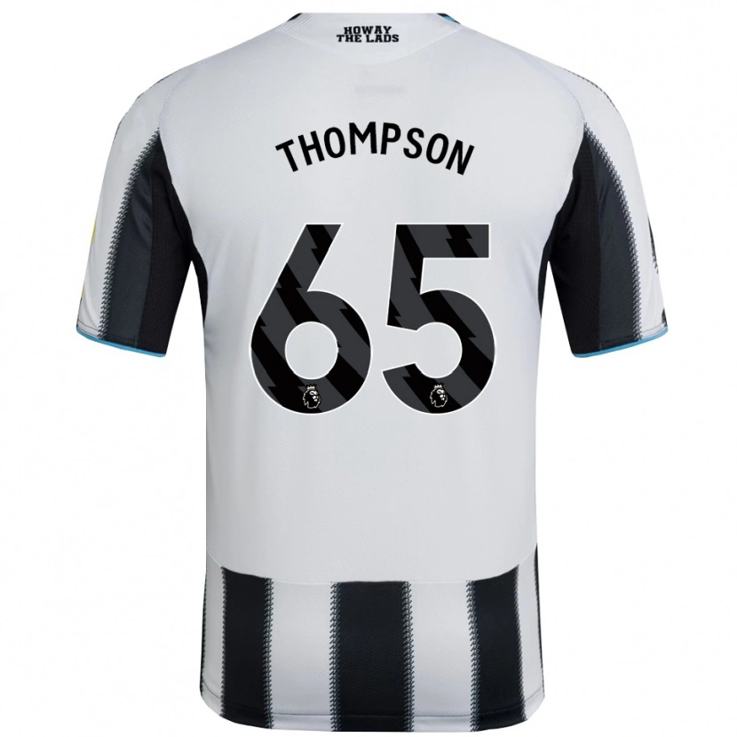Danxen Homme Maillot Ciaran Thompson #65 Noir Blanc Tenues Domicile 2025/26 T-Shirt