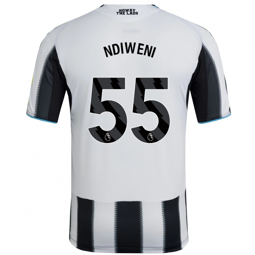 Danxen Homme Maillot Michael Ndiweni #55 Noir Blanc Tenues Domicile 2025/26 T-Shirt