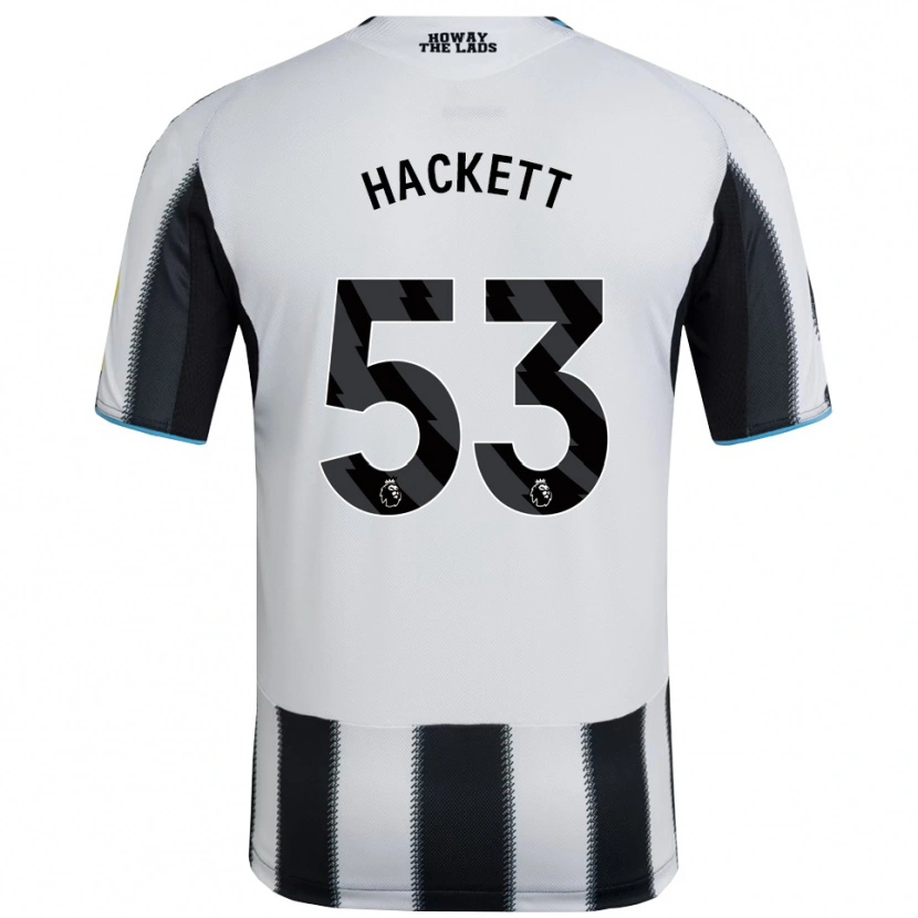 Danxen Homme Maillot Jordan Hackett #53 Noir Blanc Tenues Domicile 2025/26 T-Shirt