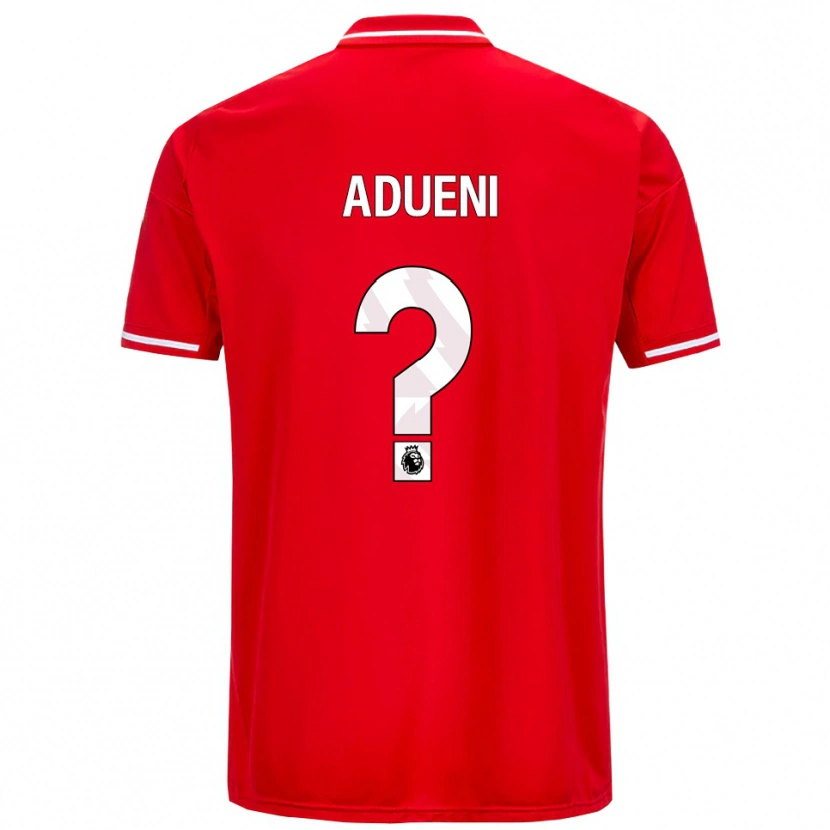 Danxen Homme Maillot Kevin Adueni #0 Rouge Blanc Tenues Domicile 2025/26 T-Shirt