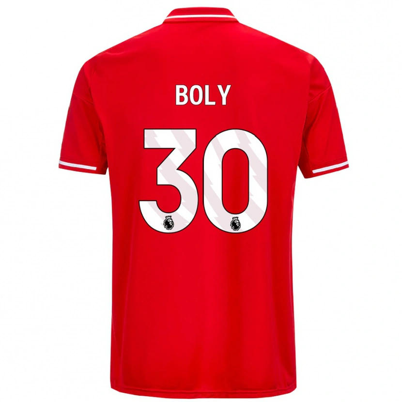 Danxen Homme Maillot Willy Boly #30 Rouge Blanc Tenues Domicile 2025/26 T-Shirt