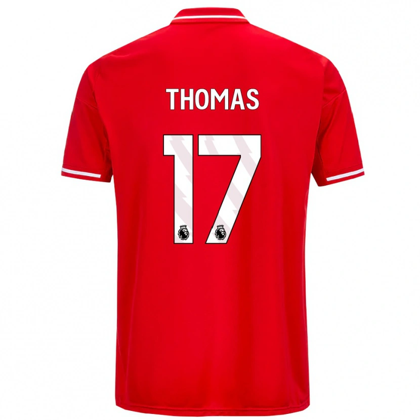 Danxen Homme Maillot Freya Thomas #17 Rouge Blanc Tenues Domicile 2025/26 T-Shirt