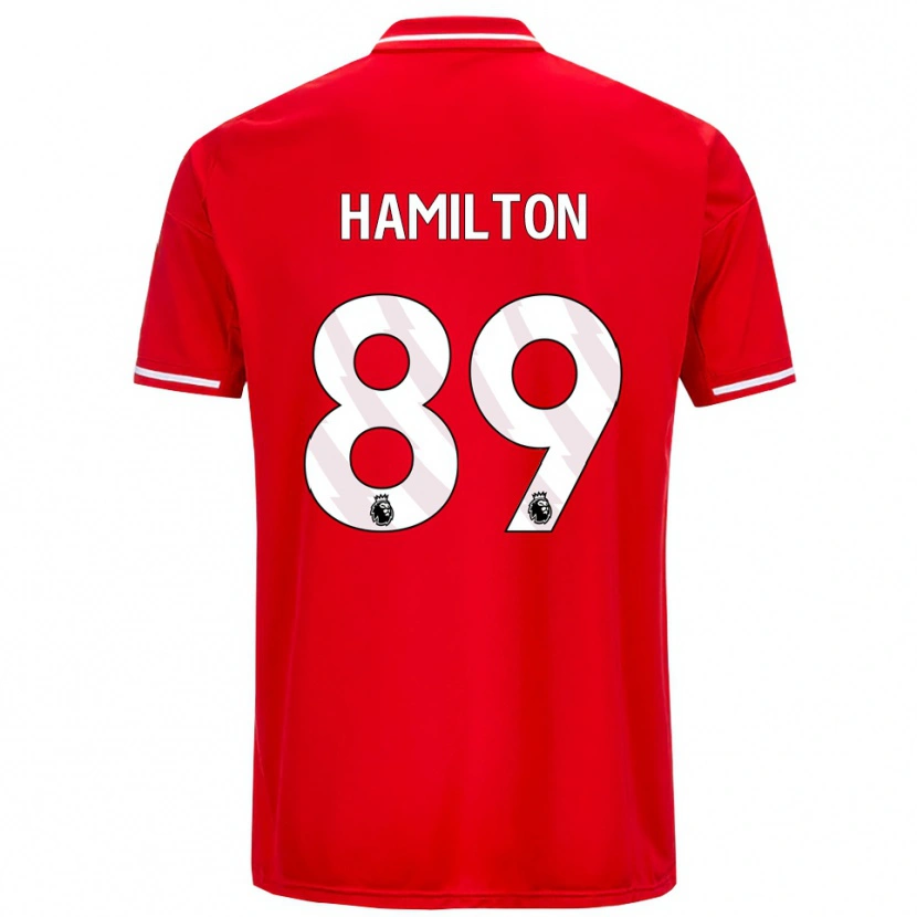 Danxen Homme Maillot Scott Hamilton #89 Rouge Blanc Tenues Domicile 2025/26 T-Shirt