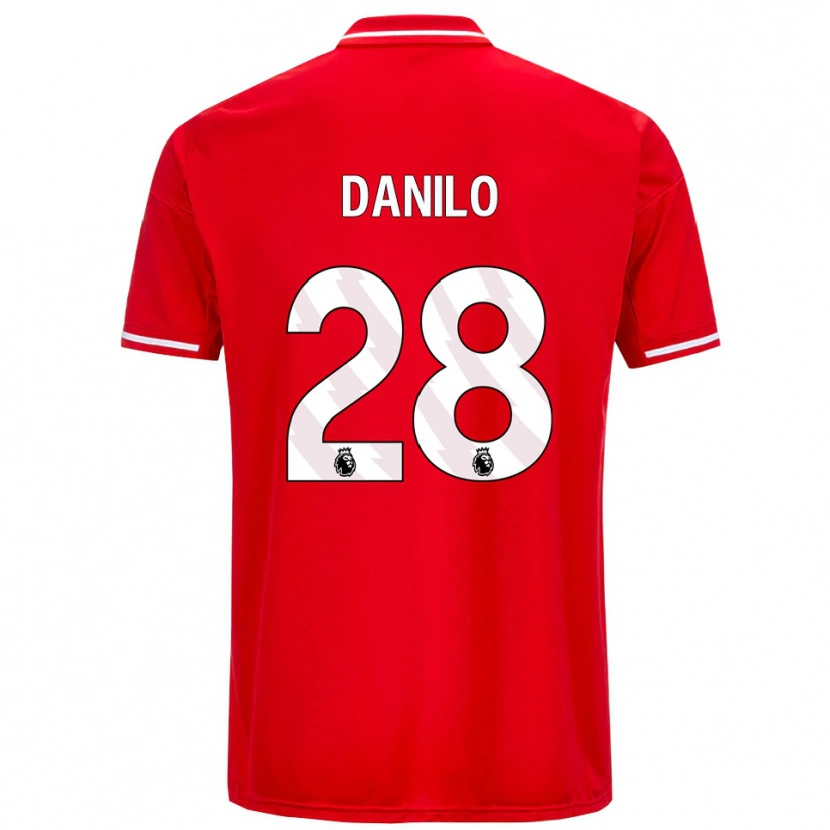 Danxen Homme Maillot Danilo #28 Rouge Blanc Tenues Domicile 2025/26 T-Shirt