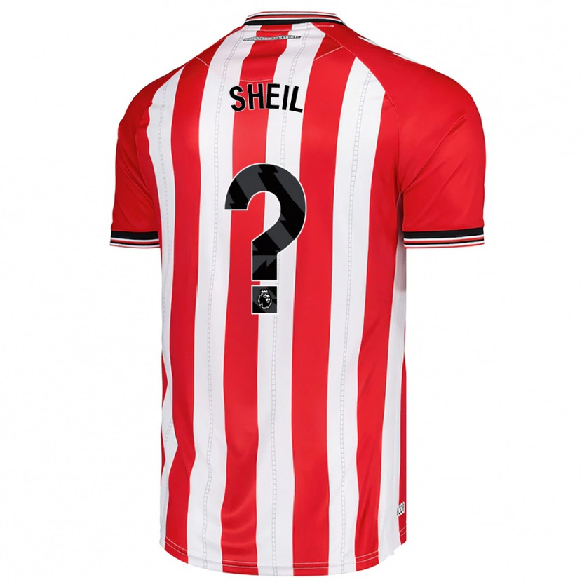 Danxen Homme Maillot Tom Sheil #0 Rouge Blanc Tenues Domicile 2025/26 T-Shirt