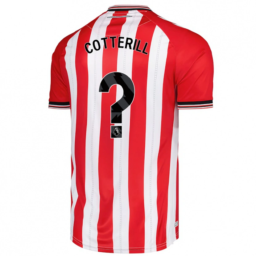 Danxen Homme Maillot Jamie Cotterill #0 Rouge Blanc Tenues Domicile 2025/26 T-Shirt