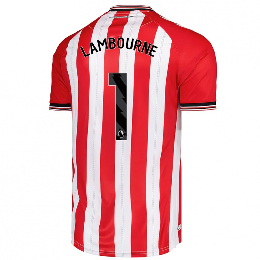 Danxen Homme Maillot Demi Lambourne #1 Rouge Blanc Tenues Domicile 2025/26 T-Shirt