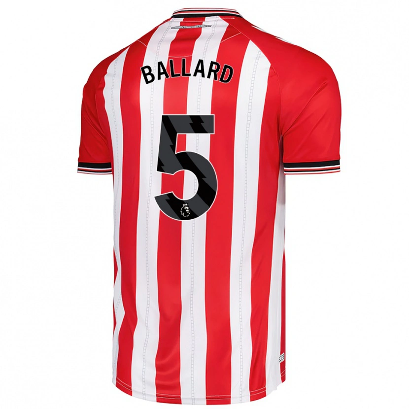 Danxen Homme Maillot Daniel Ballard #5 Rouge Blanc Tenues Domicile 2025/26 T-Shirt