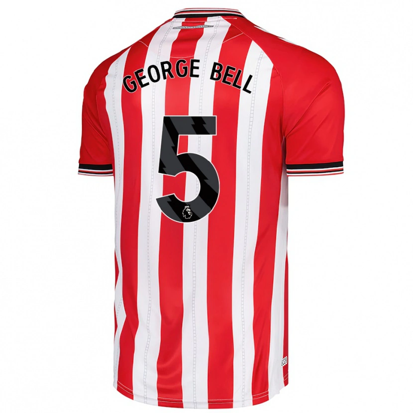Danxen Homme Maillot George Bell #5 Rouge Blanc Tenues Domicile 2025/26 T-Shirt