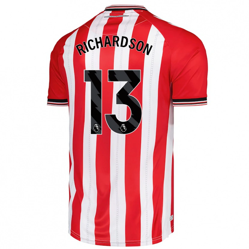 Danxen Homme Maillot Adam Richardson #13 Rouge Blanc Tenues Domicile 2025/26 T-Shirt