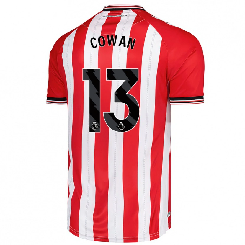 Danxen Homme Maillot Joe Cowan #13 Rouge Blanc Tenues Domicile 2025/26 T-Shirt