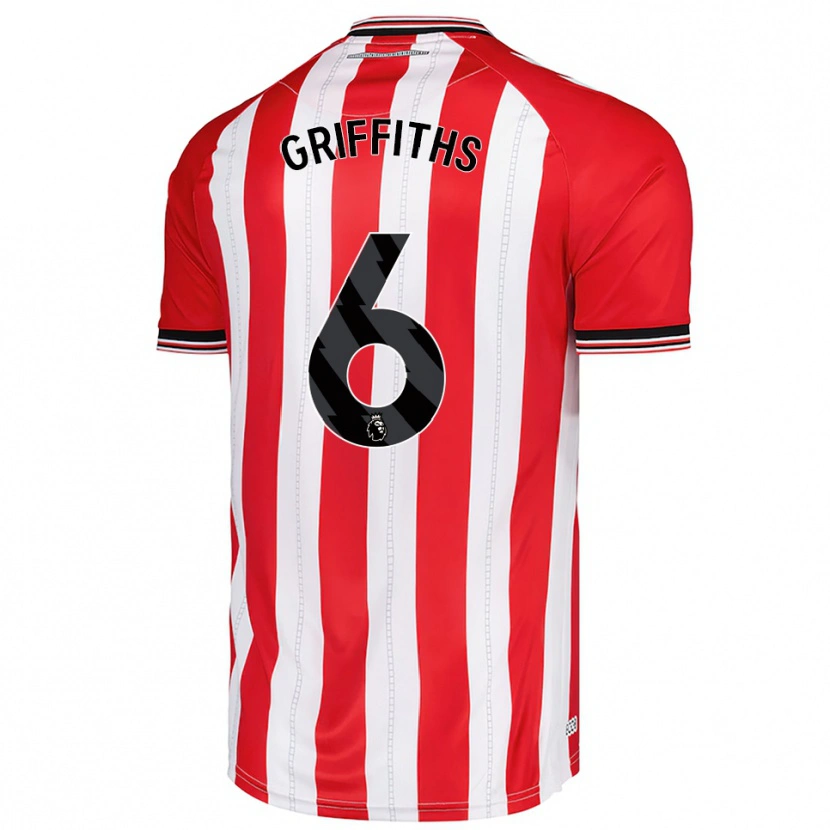 Danxen Homme Maillot Louise Griffiths #6 Rouge Blanc Tenues Domicile 2025/26 T-Shirt