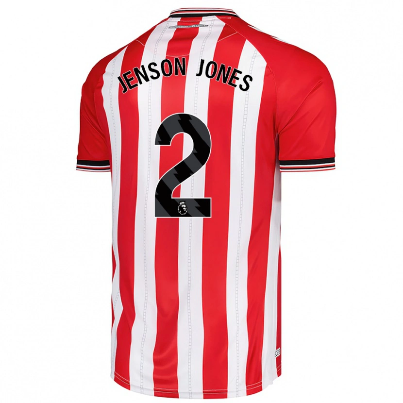Danxen Homme Maillot Jenson Jones #2 Rouge Blanc Tenues Domicile 2025/26 T-Shirt