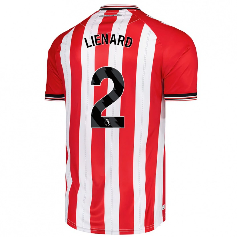 Danxen Homme Maillot Alex Lienard #2 Rouge Blanc Tenues Domicile 2025/26 T-Shirt