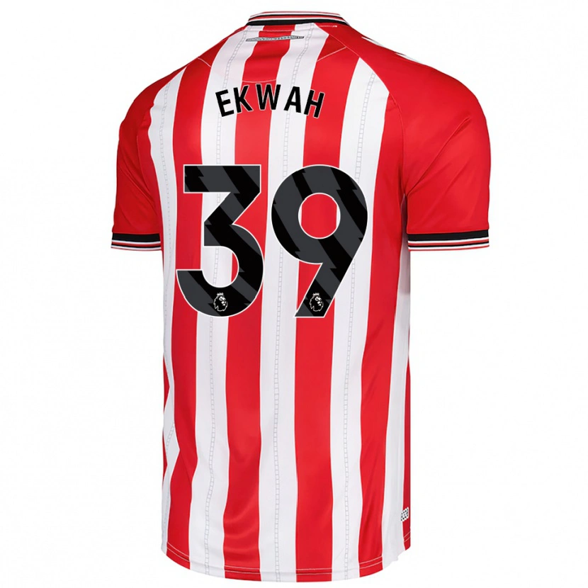 Danxen Homme Maillot Pierre Ekwah #39 Rouge Blanc Tenues Domicile 2025/26 T-Shirt