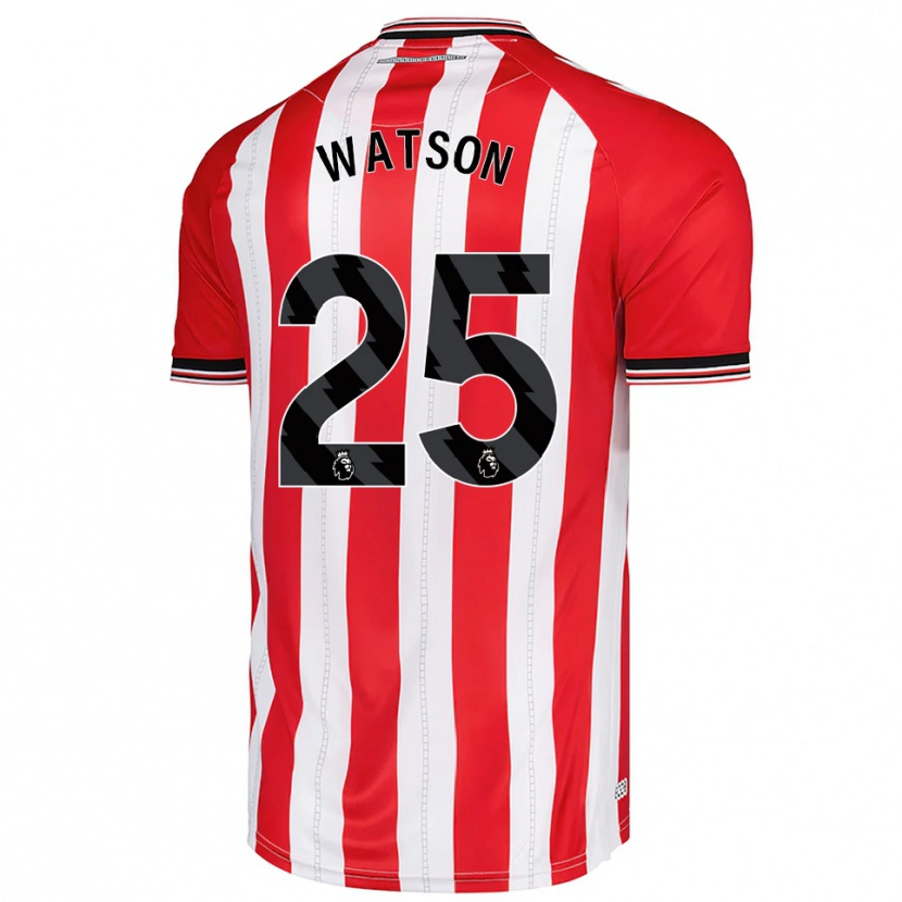 Danxen Homme Maillot Katy Watson #25 Rouge Blanc Tenues Domicile 2025/26 T-Shirt