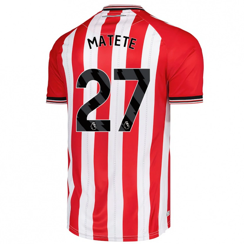 Danxen Homme Maillot Jay Matete #27 Rouge Blanc Tenues Domicile 2025/26 T-Shirt