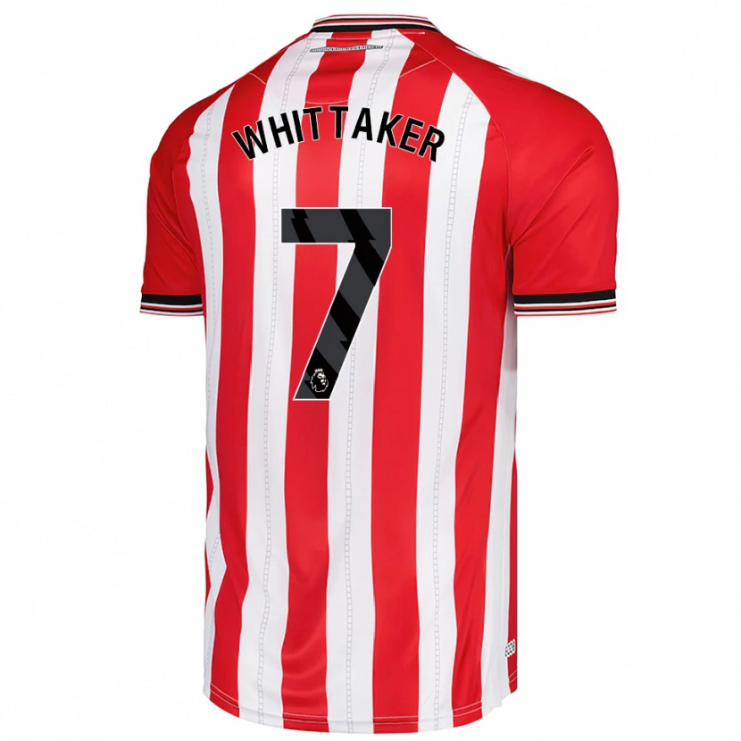 Danxen Homme Maillot Jack Whittaker #7 Rouge Blanc Tenues Domicile 2025/26 T-Shirt