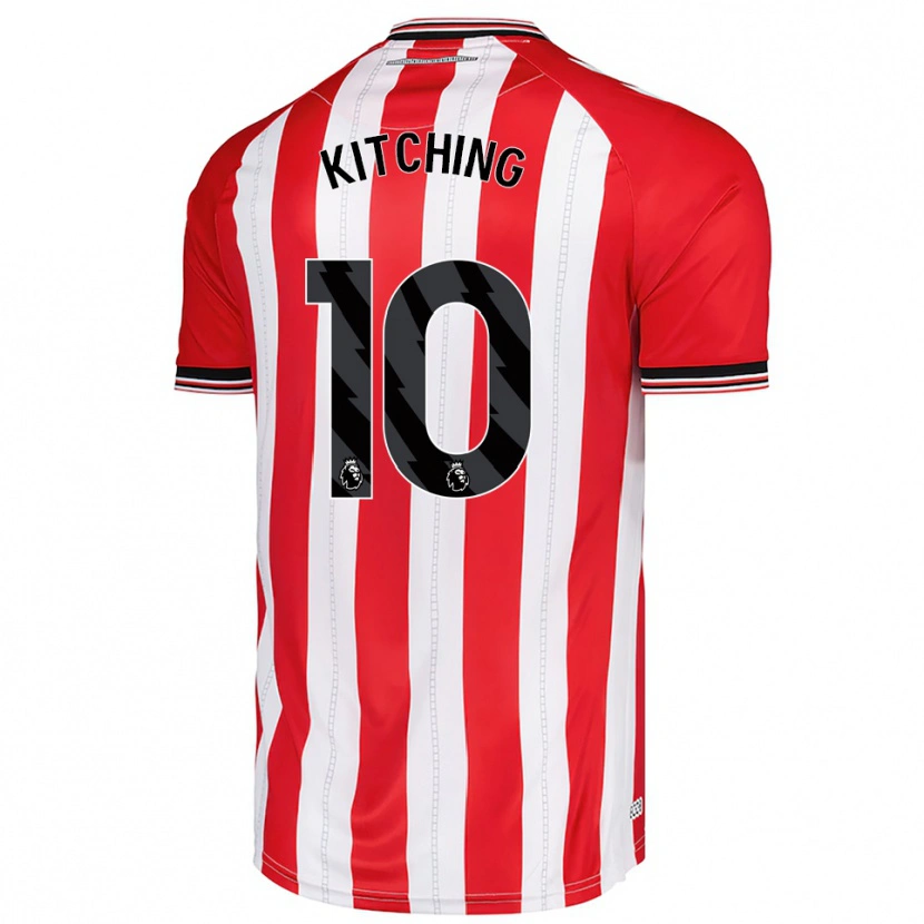Danxen Homme Maillot Katie Kitching #10 Rouge Blanc Tenues Domicile 2025/26 T-Shirt