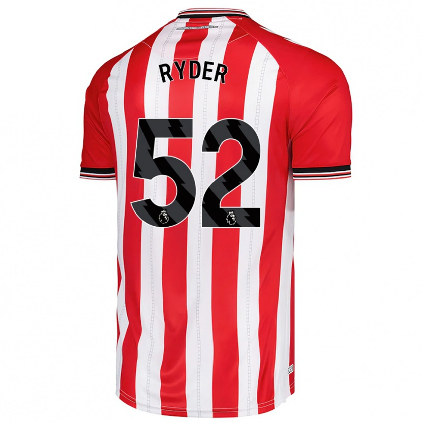 Danxen Homme Maillot Joe Ryder #52 Rouge Blanc Tenues Domicile 2025/26 T-Shirt