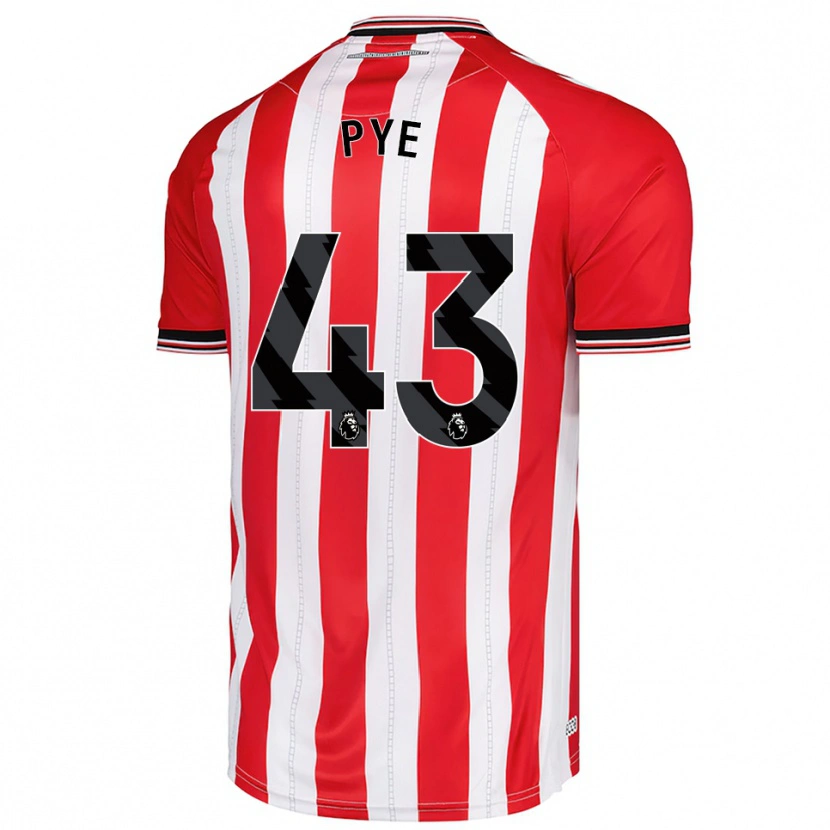 Danxen Homme Maillot Connor Pye #43 Rouge Blanc Tenues Domicile 2025/26 T-Shirt