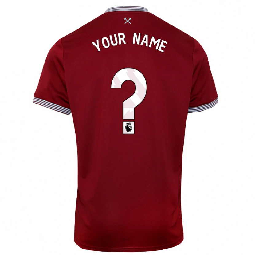 Danxen Homme Maillot Votre Nom #0 Bourgogne Blanc Tenues Domicile 2025/26 T-Shirt