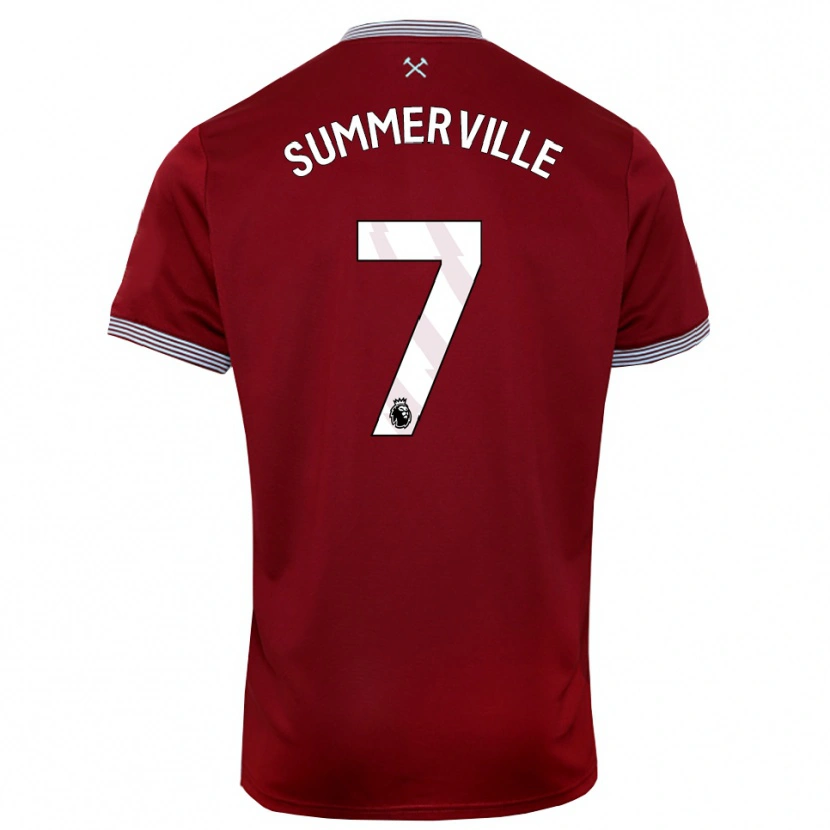 Danxen Homme Maillot Crysencio Summerville #7 Bourgogne Blanc Tenues Domicile 2025/26 T-Shirt